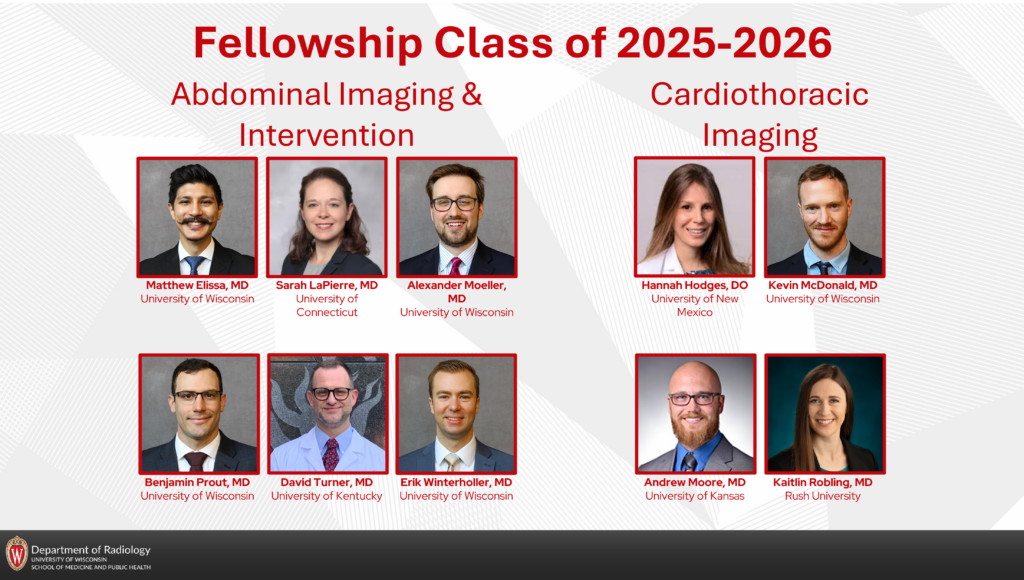  Fellowship class of 2025-2026 announced – Department of Radiology – UW 