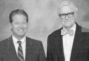 Joseph Sackett pictured with John Juhl
